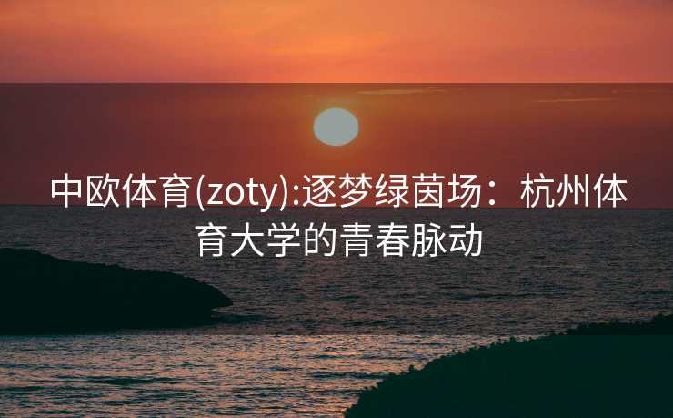 中欧体育(zoty):逐梦绿茵场：杭州体育大学的青春脉动