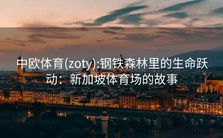 中欧体育(zoty):钢铁森林里的生命跃动：新加坡体育场的故事