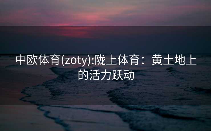 中欧体育(zoty):陇上体育：黄土地上的活力跃动