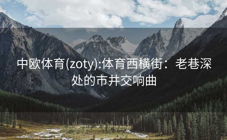 中欧体育(zoty):体育西横街：老巷深处的市井交响曲
